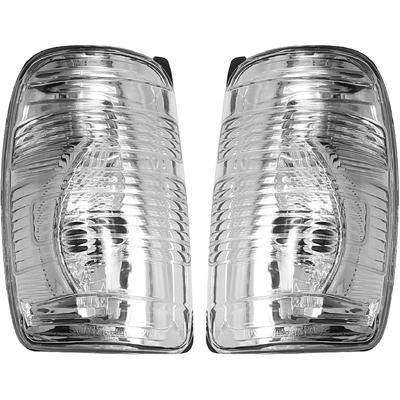 EATAKWARD 2 PCS Wing Mirror Left Driver & Right Passenger Side Turn Signal Light Indicator Lamp Lens Cover Replacement For Ford Transit T150 250 350