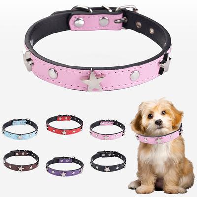Adjustable Medium Dog Collar Fashion Comfortable Star Small Pet Cat Collar Breathable Convenient Dog Leash Accessories
