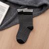 Women's New Autumn Trend Stripe Color Clash Double Rotors Breathable Boneless Tube Stack Socks