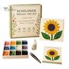 Handicraft Supplies for Home Sea Glass Mosaic Art Kit, Flower Insect DIY Unique Birthday Presents Her Craft Kit with Colorful Pieces Adults Beginners,