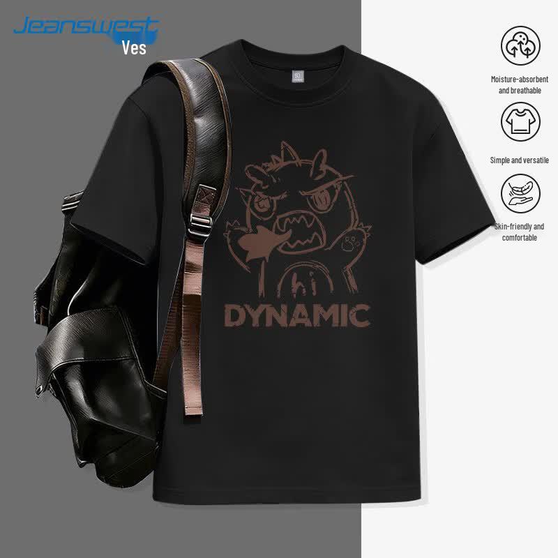 Jeanswest Men s Fire-Breathing Monster Graphic T-Shirt M