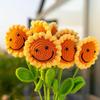 Smiling Sunflower Handmade Woven Bouquet - Preserved Flower Gift for Teacher's or Children's Day