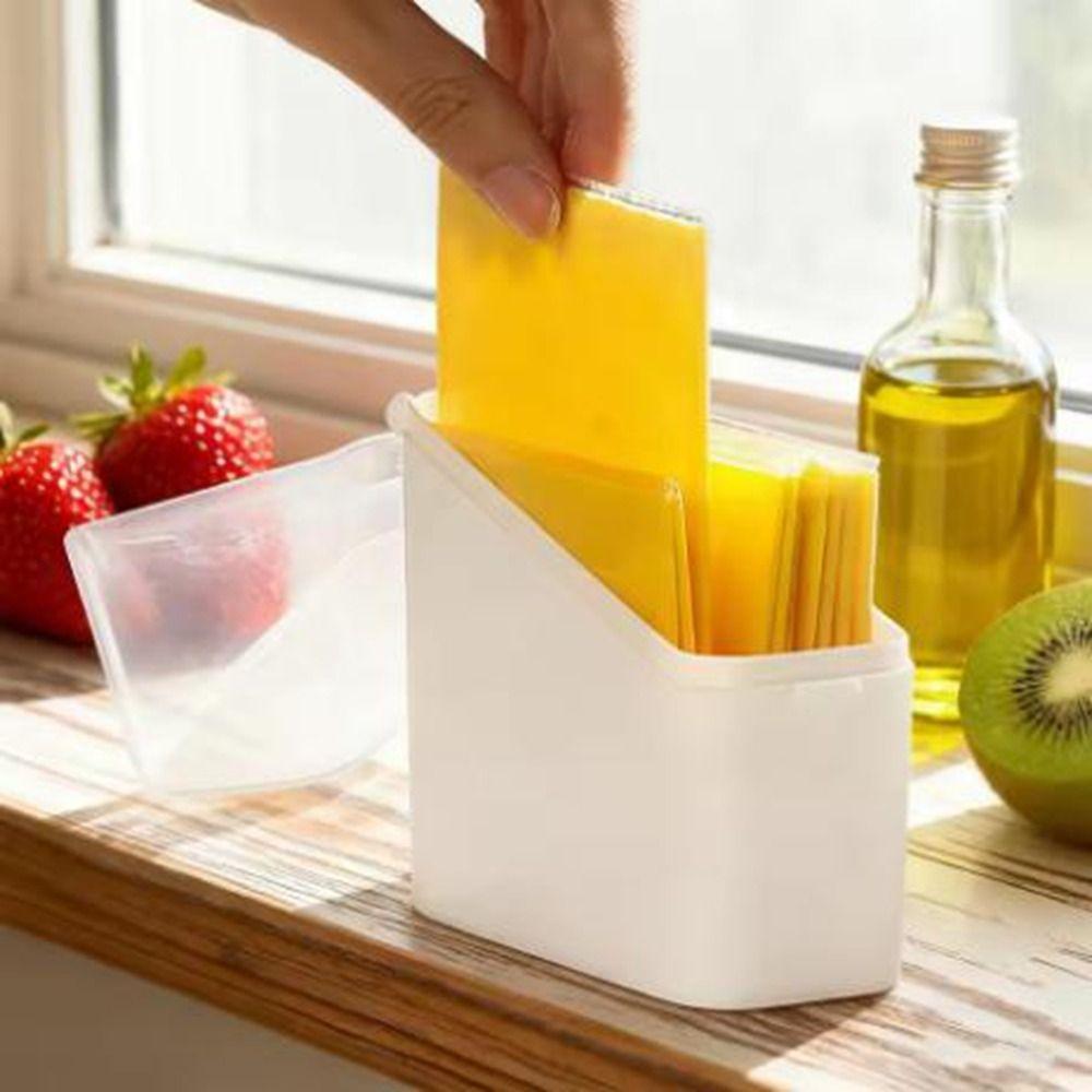 2Pcs Leakproof Coffee Tea Bag Storage Box Plastic Food Storage Container Cheese Keeper Dormitory