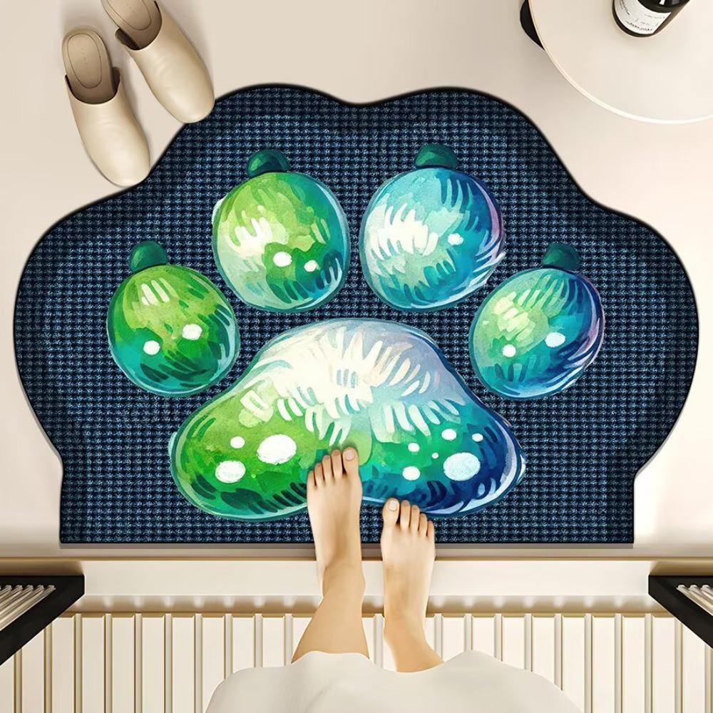 

Non-slip Bathroom Carpet Portable Toilet Water Absorbent Mats New Decorative Small Carpet 60x40cm style 3