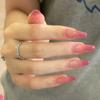 24Pcs French Tip Extra Long Ballerina Press On Nails Detachable Artificial Fake Nails Wearable Nail Art Tips