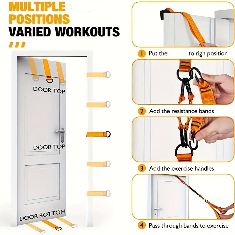 5pcs Heavy-Duty Latex Gym Resistance Training Set with 225lbs Capacity - Adjustable Resistance System, Door Anchor & 3 Bands for Lat