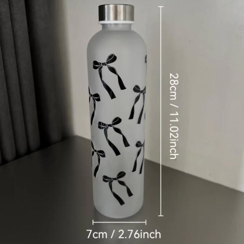 1L Butterfly Style Water Bottle, Gradient Matte Plastic Sports Flask, Anti-Slip Leak-Proof Gym Thermos with Stainless Steel Lid