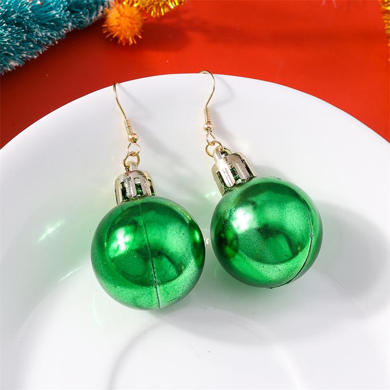 Fashion Christmas Ball Drop Earrings for Women Girls New Year Party Festival Jewelry Gifts