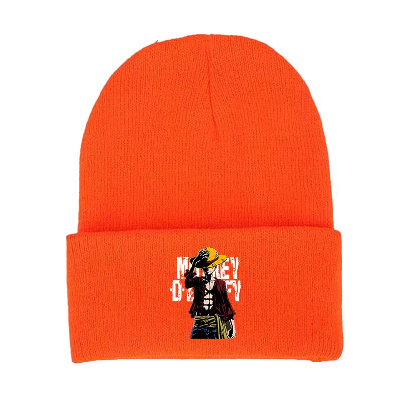 Janpanese Anime Winter Hats for Unisex Luffy New Beanies Knitted Hat Autumn Female Beanie Caps Warmer Bonnet Ladies Casual Cap
