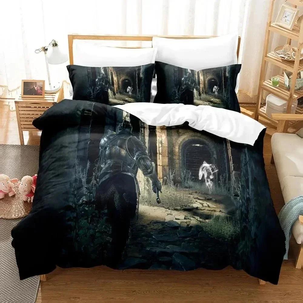 3D-Druck Spiel Dark Souls Bettwäsche-Set Bettbezug Bett-Set Steppdeckenbezug Kissenbezug Bettdecke King Queen Größe Jungen Erwachsenen Bettwäsche-Set