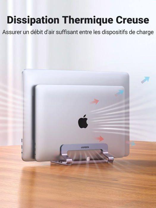 Support PC - Ugreen - 60643 - Vertical - Réglable - Aluminium Gris