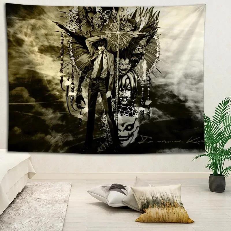 Home  Hot Sale Custom Anime Printed Tapestry Background Decorative Tapestry Wall Hanging Decor Decoration Mural Hippie Tapiz