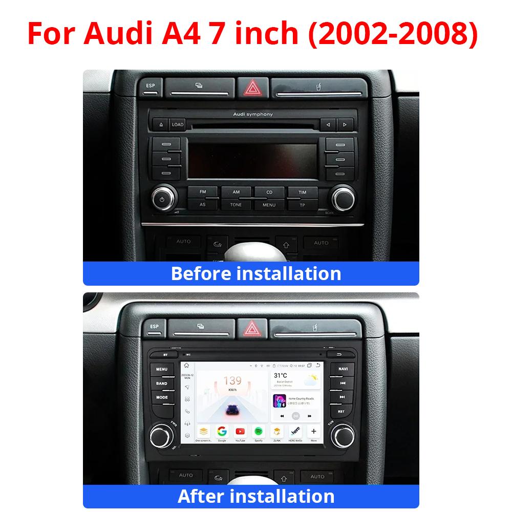 NAVIGUIDE 7'' Touch Screen WIFI For A4 B6 B7 B8 S4 RS4 Car Radio GPS Multimedia Stereo Carplay BT Receiver NO DVD Player