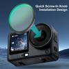 1/4 Black‑Mist Lens‑Filter, Multi‑Coat Optical‑Glass Quick‑Release Camera‑Filter For DJI Osmo Action 6 Action‑Camera