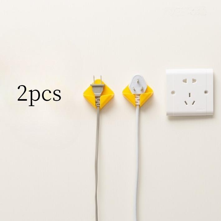 2pcs Self-Adhesive Wall-Mounted Storage Hooks for Kitchen and Bathroom - Modern Design for Razors, Toothbrushes, and Plugs