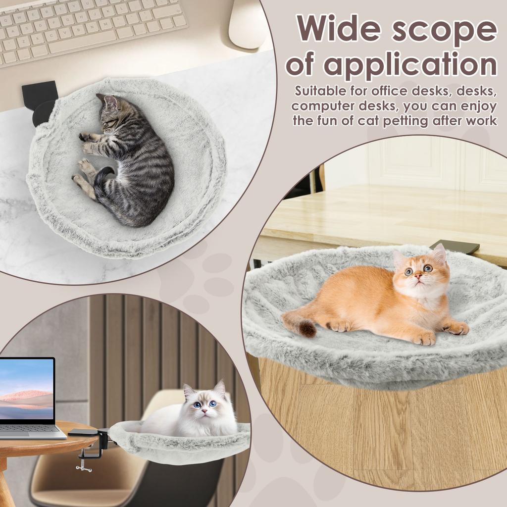 Cat Hammock Felt Pet Nest Bed Soft Comfortable Desk Kitten Hammock Strong Load Capacity Kitten Perch Pet Supplies for Indoor