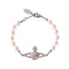 Sphere Decoration Rhinestone Bracelet Women Bracelet Silver Pink 1205999507-071