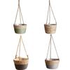 Hängender Pflanztopf für den Garten, Makramee-Pflanzenaufbewahrungskorb, Juteseil, gewebt, für drinnen und draußen, Blumentopfhalter, Pflanzenaufhänger, Heimdekoration
