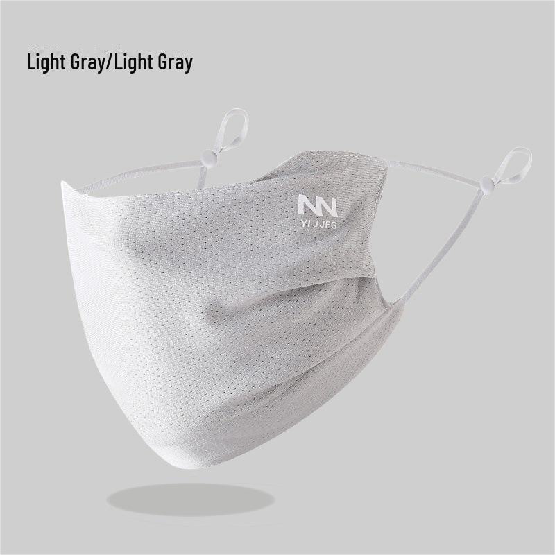 Men's Full-Face Summer Sunscreen Mask - Breathable, Thin Ice Silk for Cycling with Eye Protection