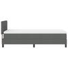 Box Spring Bed with Headboard Dark Grey 100 x 200 cm Fabric