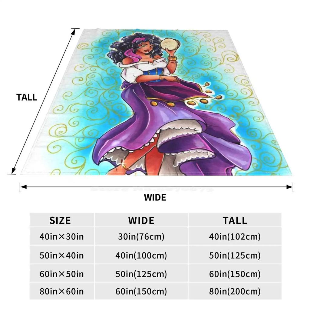 Esmeralda Creative Design Light Thin Soft Flannel Blanket The Hunchback Of Notre Dame Esmeralda Fanart Pretty Gypsy