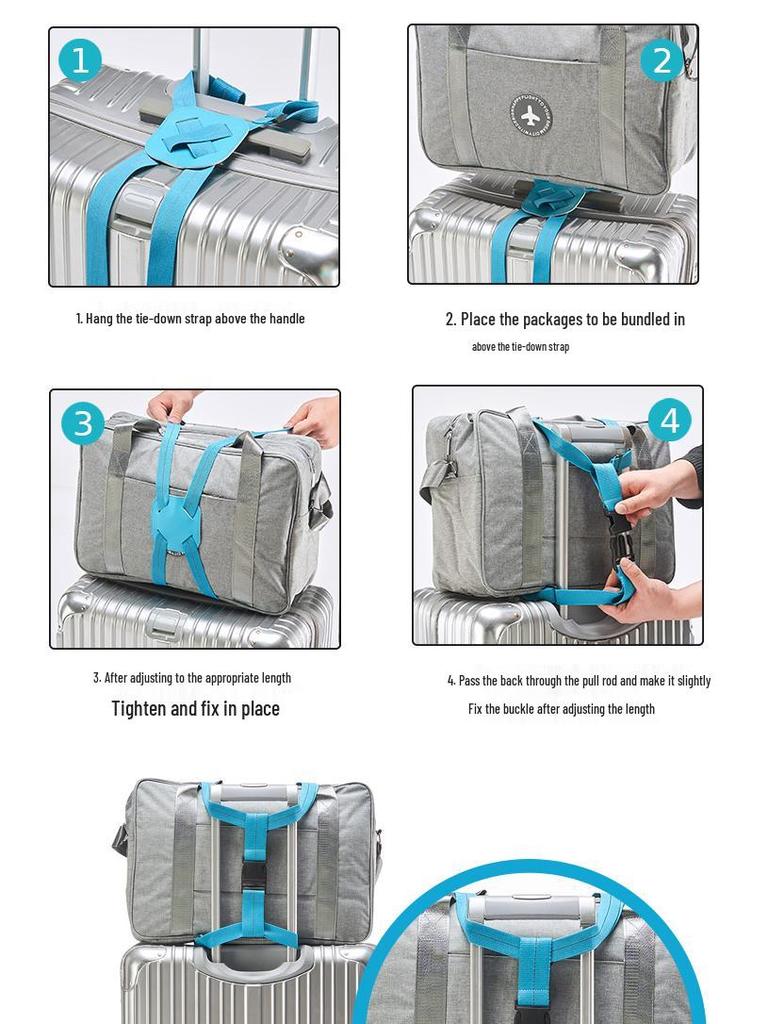 Elastic Luggage Straps for Cross-Packing and Reinforcement