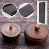 Coshar 2 Pieces Black Ebony Wood Timber Black Ebony Blank Lumber Handle Plate Material for DIY Music Instrument Tools