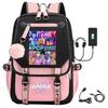 K-pop Demon Hunter Girl Group Backpack with Pompom - School and Campus Edition