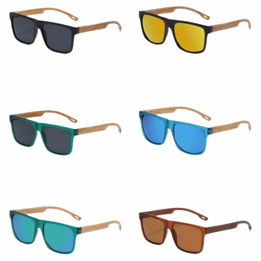 Style Vintage Lunettes de Soleil Vintage Poignée en Bois de Bambou Lunettes de Soleil de Pêche Activités Extérieures