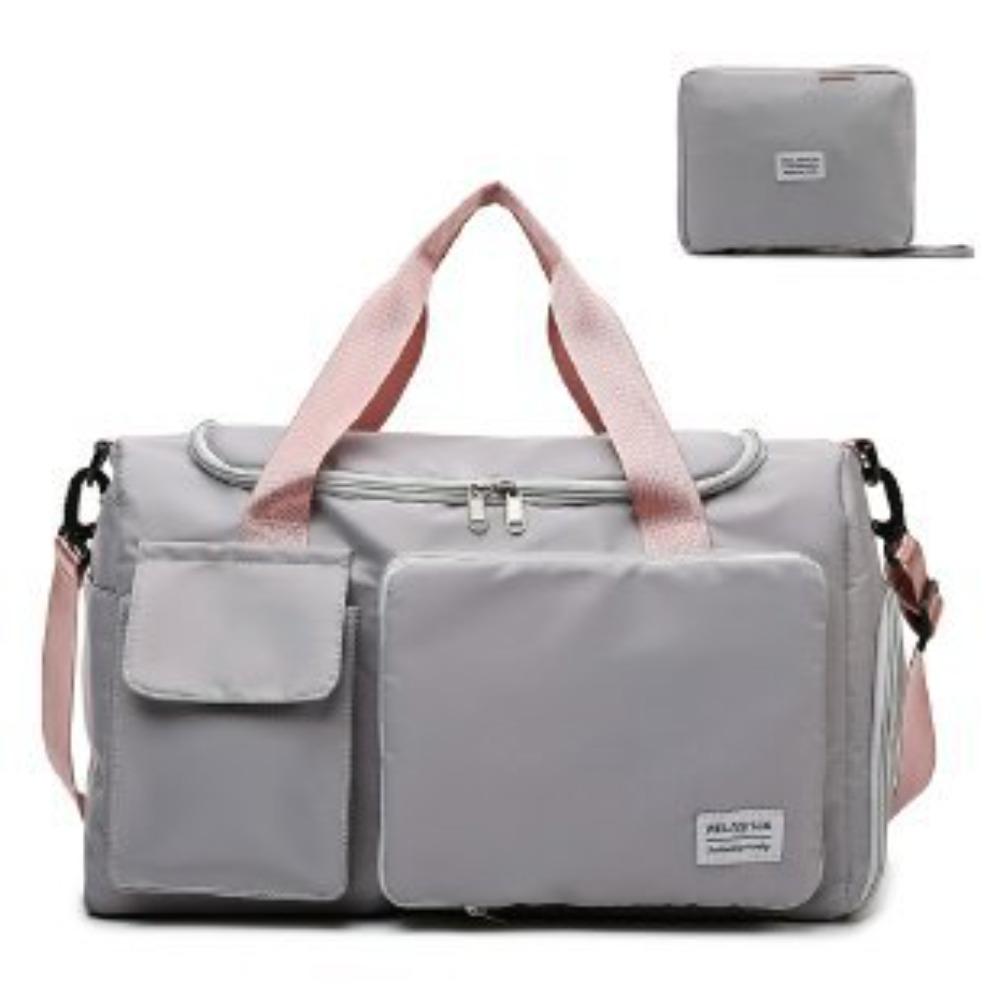 New large-capacity luggage bag foldable shoulder bag swimming fitness fashion oblique span bag dry and wet separation travel bag
