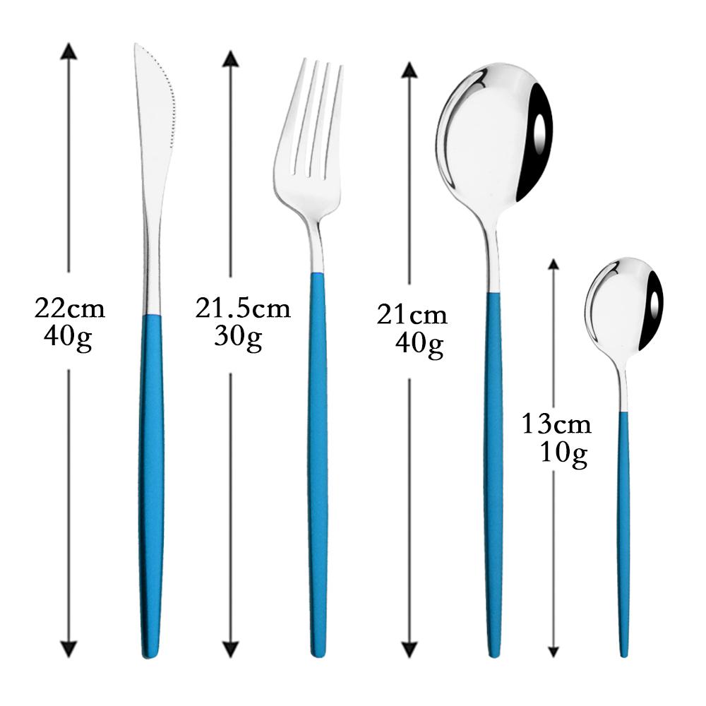 Mirror Rose Gold Flatware Cutlery Set Sainless Steel Home Dinnerware Party Fork Spoon Dessert Knife Kitchen Dinner Tableware Set