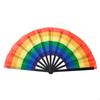 62KD Folding Hand Fans Rainbows Fan Dance Decoration Hand Fans Summer Fan Perfect Props for Summer Music Festivals & Parties