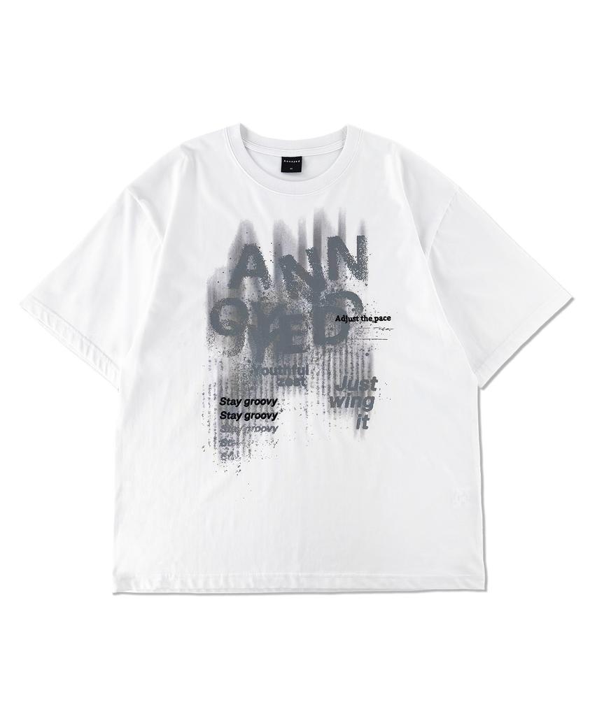 Eonoideu Grunge Painting Graphic Short Sleeve Lq2Tu302_White
