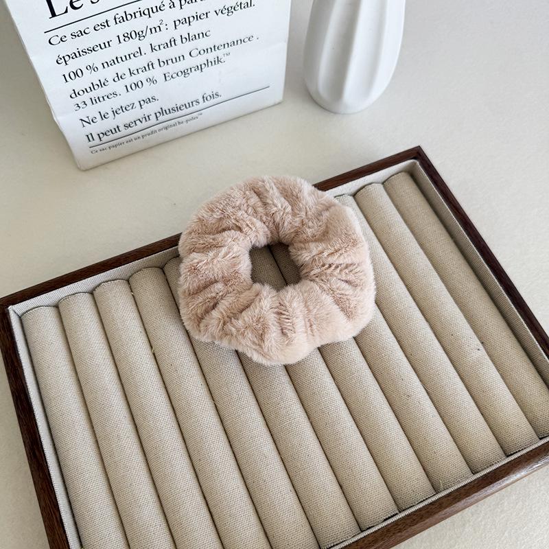 Herbst/Winter Plüsch Haargummis - Groß Süße Milchtee Farbe für Frauen