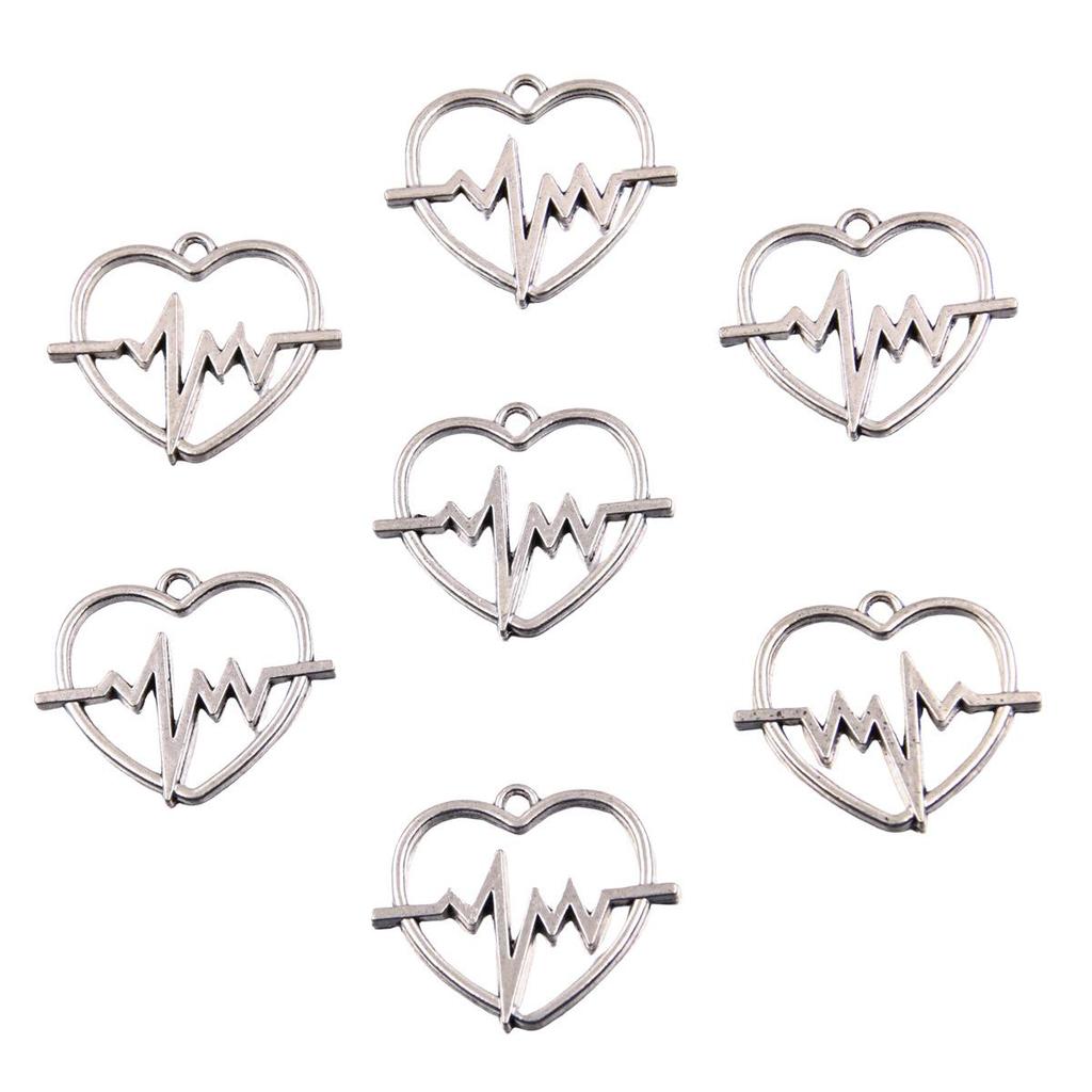 Vintage Silver Heart Pendant with 'Love' Letters - Creative Handmade Jewelry Accessory