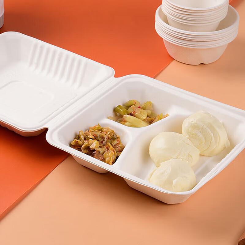 Pabei Biodegradable Sugarcane Pulp Takeaway Boxes