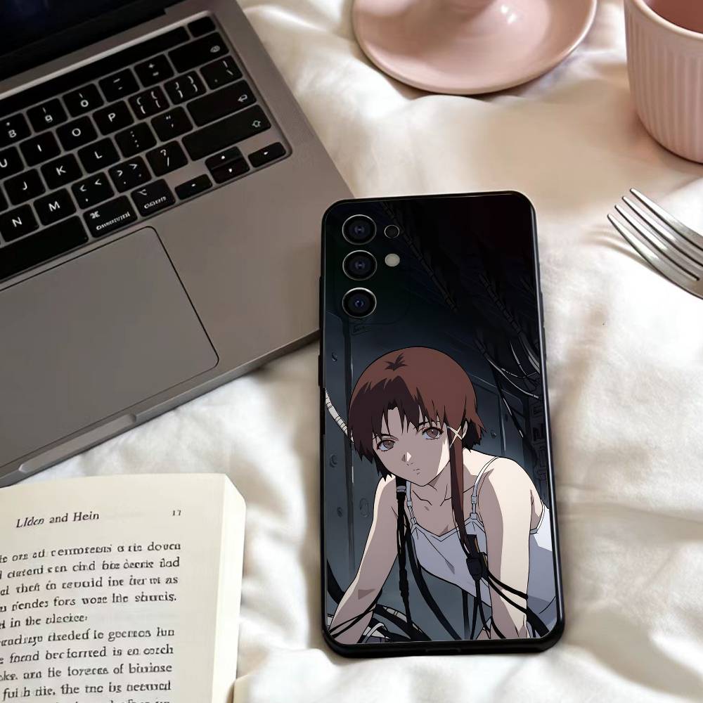 S-Serial Experiments L-Lain Phone Case For Samsung S25,24,23,22,30,21,10,9,Ultra,Plus,Lite,FE,4,5 G Soft Black Case