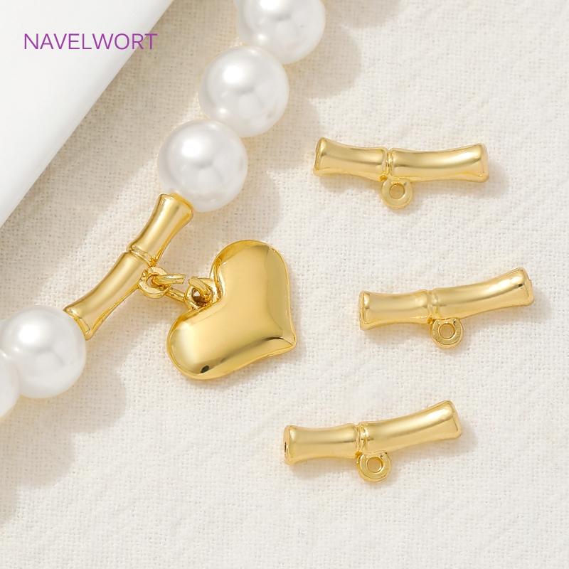 Margele tub distanțiere placate cu aur de 18K, cauțiune pandantiv, conectori din alamă, accesorii pentru confecționarea brățărilor și colierelor DIY