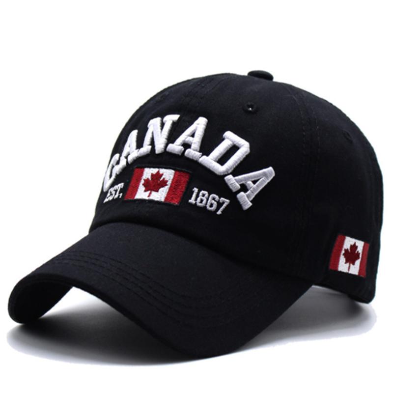 Cappellino da Baseball in Cotone alla Moda Canada Bandiera del Canada Cappello Snapback Regolabile Cappellini da Baseball da Uomo Gorras