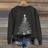 Ladies' Christmas Printed Casual Long Sleeved Round Neck Sports Hoodie Top