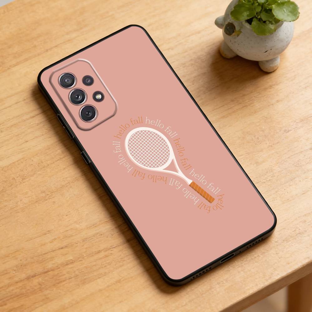 Tennis  Phone Case For Samsung Galaxy A73,21,22,32,71,53,52,51,80,5G Soft Black Cover