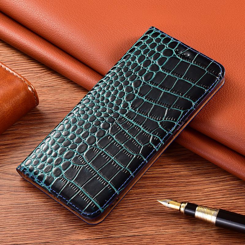Compatible with iPhone 12 to 18: Genuine Leather Flip Protective Case