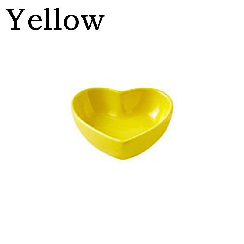 

New Hamster Feeding Bowl Heart-shaped Pet Feeder Bowl Ceramic Snack Bowl Food Water Snack Feeder Hamster Food Pet Supplies Pet 2pcs жовтий