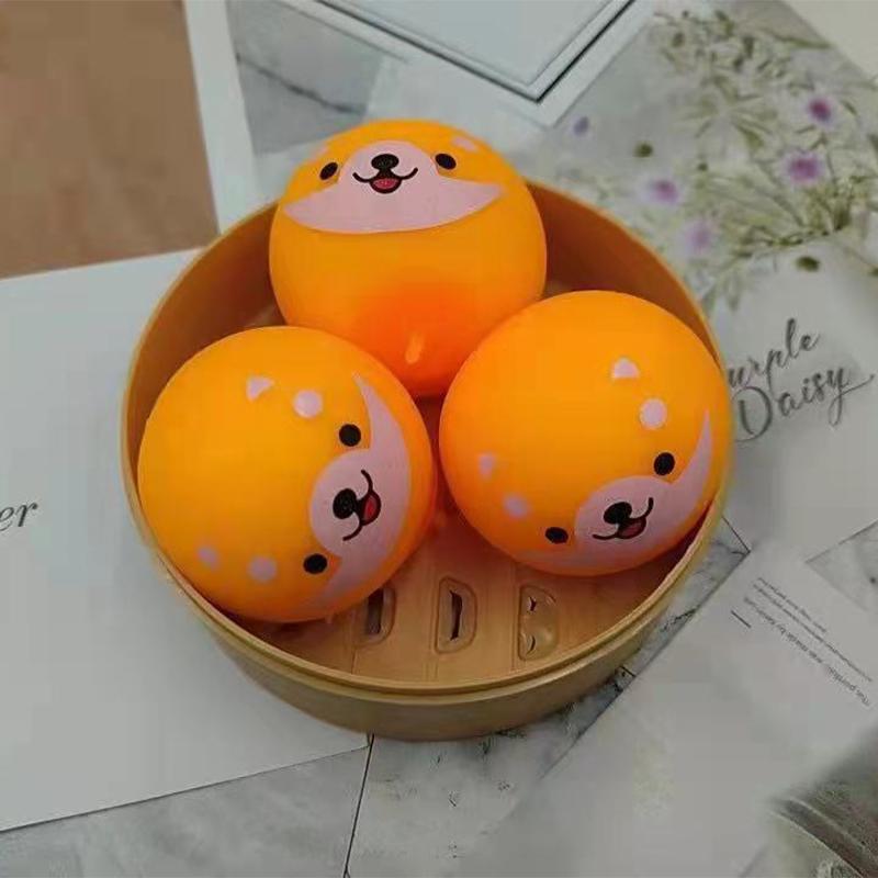 Simulation Animal Squishy Rebound Soft Squeeze Stress Ball With Bamboo Steamer Box Anti-Stress Toy Sensory For Home Decoration