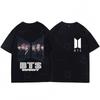 Y2K BTS Infinity Print Couple TShirt Casual Short Sleeve BT21 Themed Matching Outfits Summer Fashion Unisex Tops for Fans