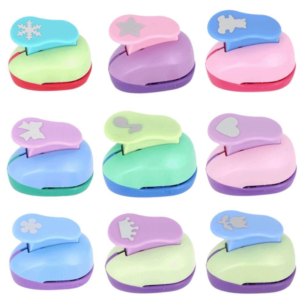 Different Shapes Paper Hole Punch Plastic Mini Cutter Creative Multicolored Punch Set  DIY Crafting