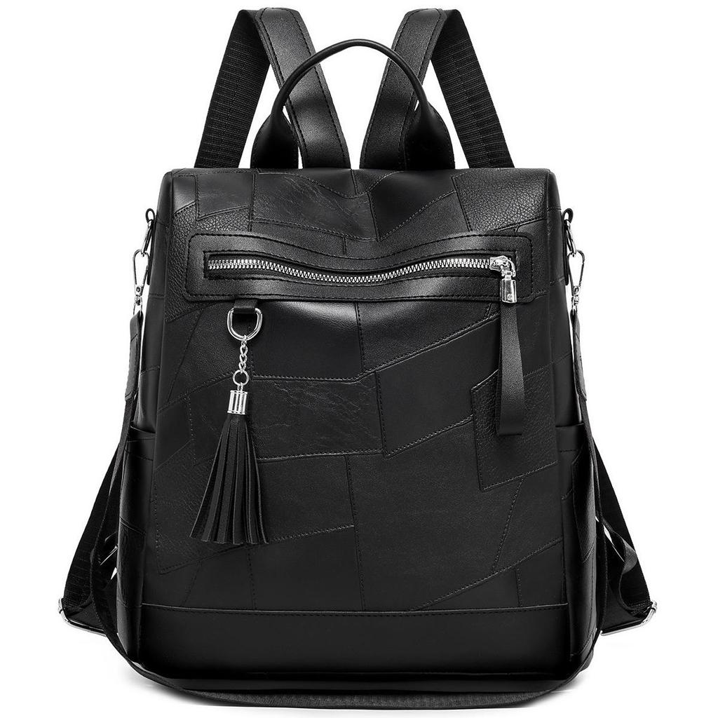 Mochila Casual Grande Capacidade Antifurto Feminina em PU - Moda 2025 para Estudantes Universitários