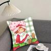 SStrawberry ShortcakeE Cute Cushion Cover Pillowcase Ultra Soft Skin Friendly Fabric Cloud Like Comfort Concealed Zipper