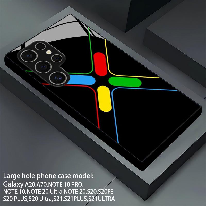 Colorful Lines Pattern 2D Phone Case for Samsung S26 S25 S24 S23 S22 S21 S20 A56 A36 A16 - Glass Protective Cover