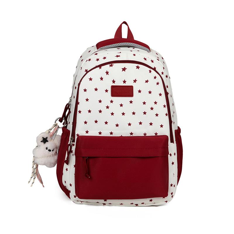 Schoolbag New Student Large Capacity College Style Student Backpack Junior High School Student College Student Sweet Polka Dot High Value Backpack